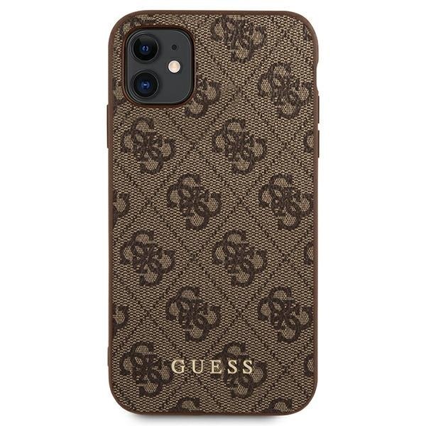 Guess GUHCN61G4GFBR iPhone 11 / Xr 6,1" brązowy/brown hard case